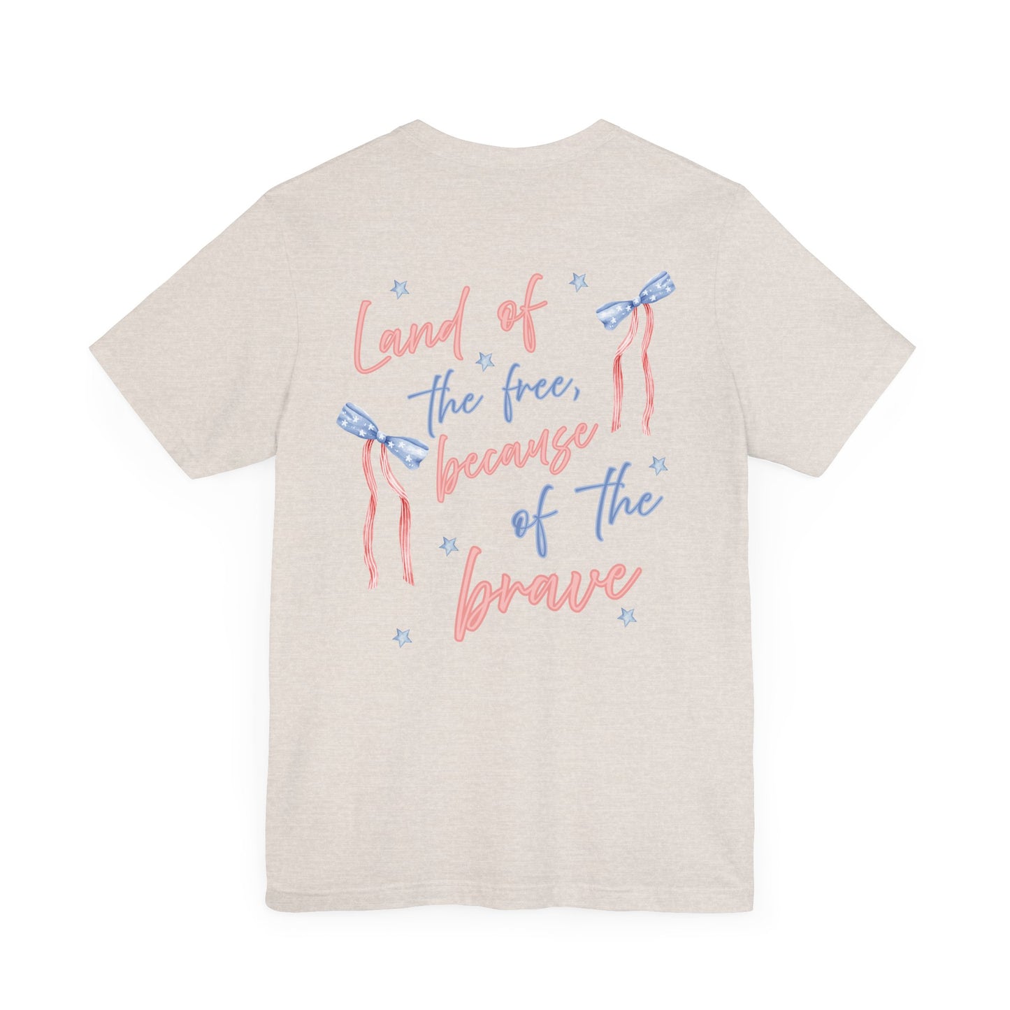 Land of the Free Tee with Bow | Perfect for all of America's Holidays