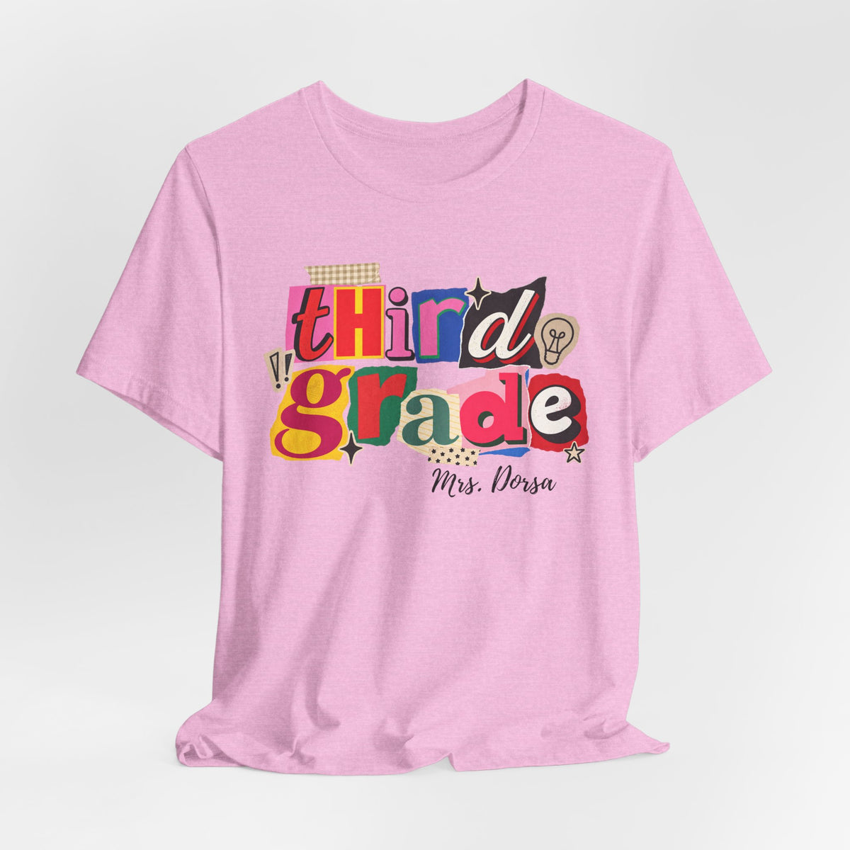 Dorsa- Third Grade Teacher T-Shirt – Personalized