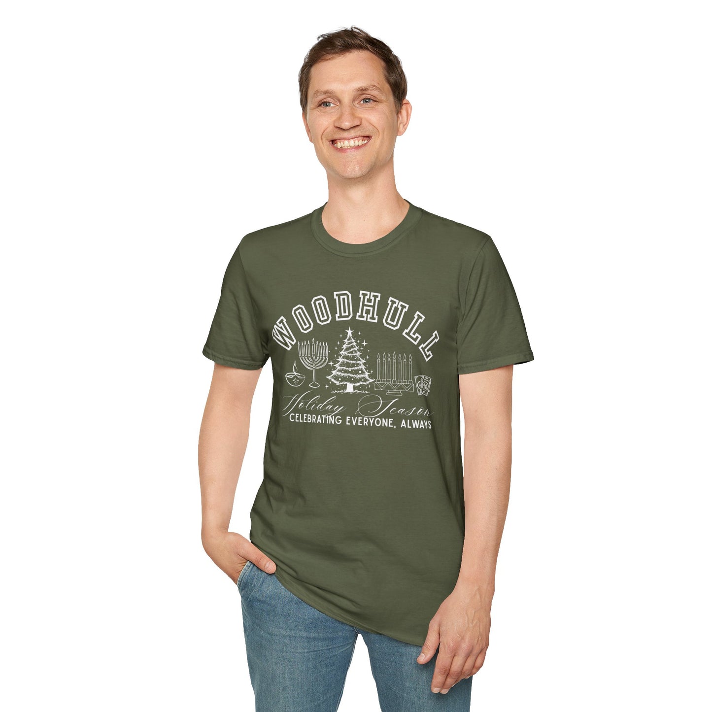 Woodhull- Celebrating Everyone, Always Holiday T-Shirt (Christmas)