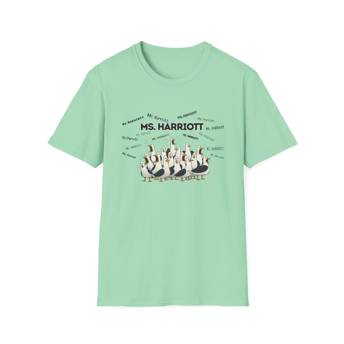 Ms. Harriott- Seagull Crew Graphic T-Shirt — Personalized