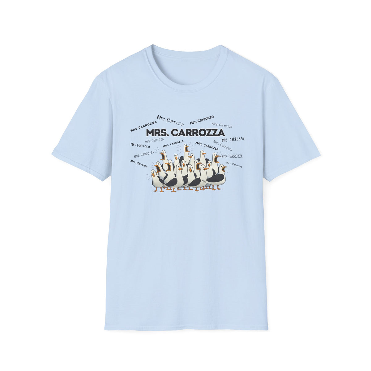 Mrs. Carrozza- Seagull Crew Graphic T-Shirt — Personalized