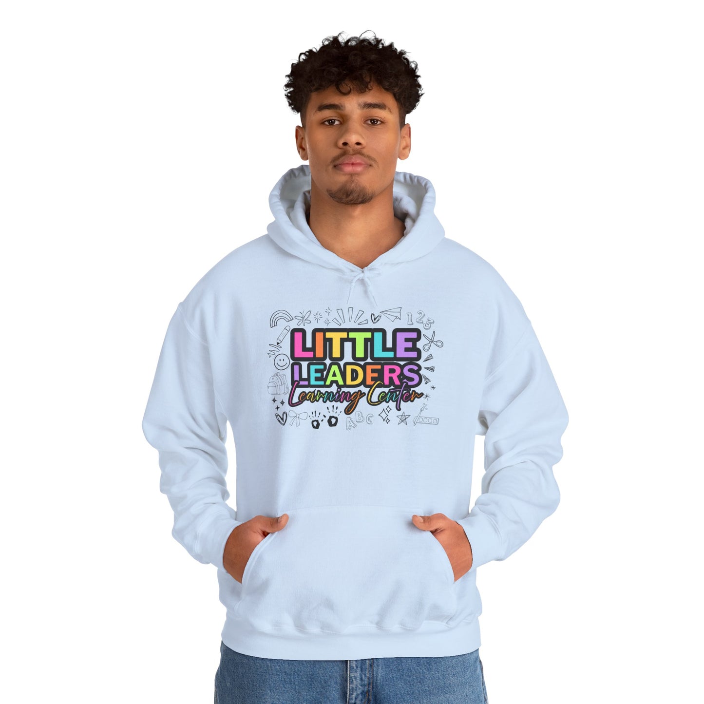 Little Leaders Doodle Design Hoodie - Cozy Unisex Sweatshirt