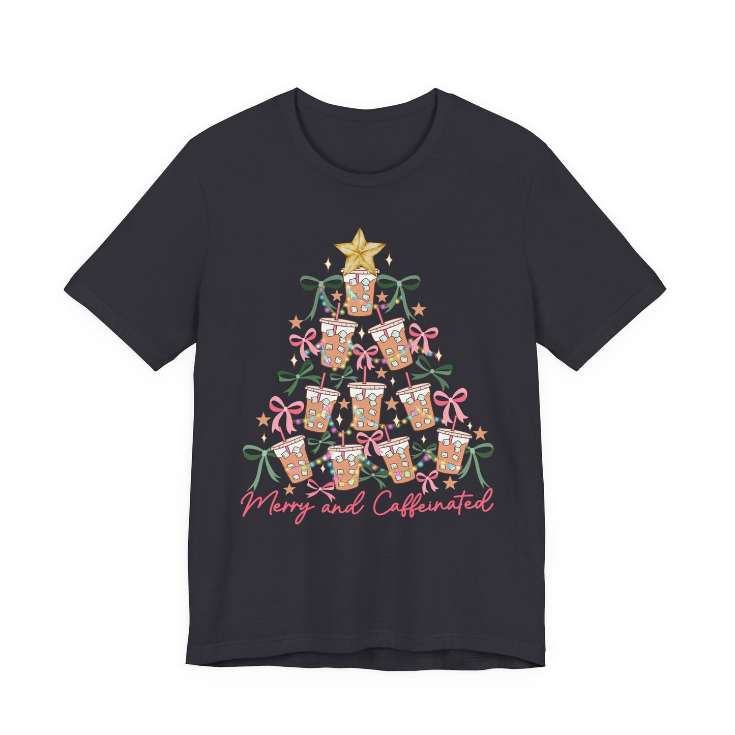 Merry and Caffeinated— Christmas Unisex T‑Shirt