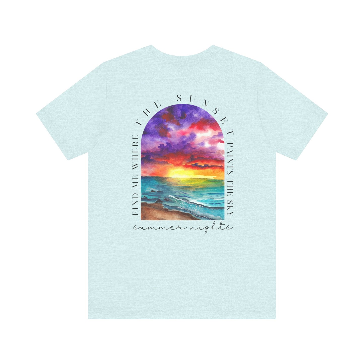 Sunset Lovers Tee, Summer Vibes T-Shirt, Unisex Graphic Tee, Beach Sunset Shirt