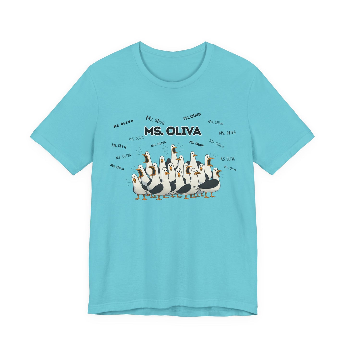 Ms. Oliva- Penguin Choir T-Shirt — Funny Teacher Personalized Tee