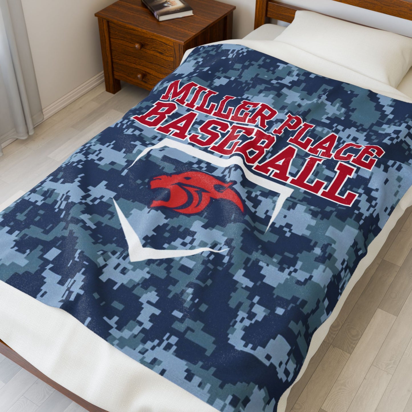 Miller Place Baseball Velveteen Plush Blanket — Diamond Club