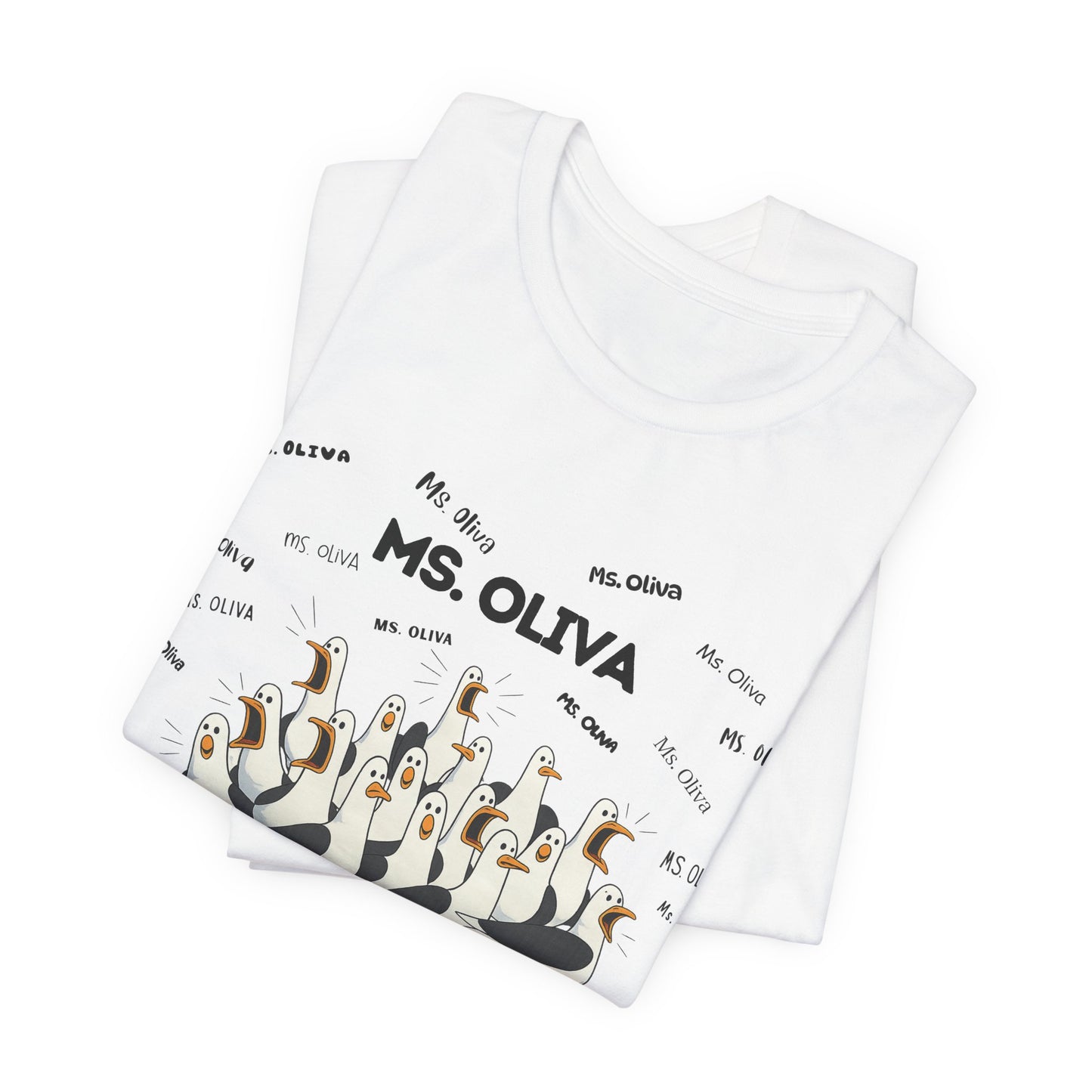 Ms. Oliva- Penguin Choir T-Shirt — Funny Teacher Personalized Tee