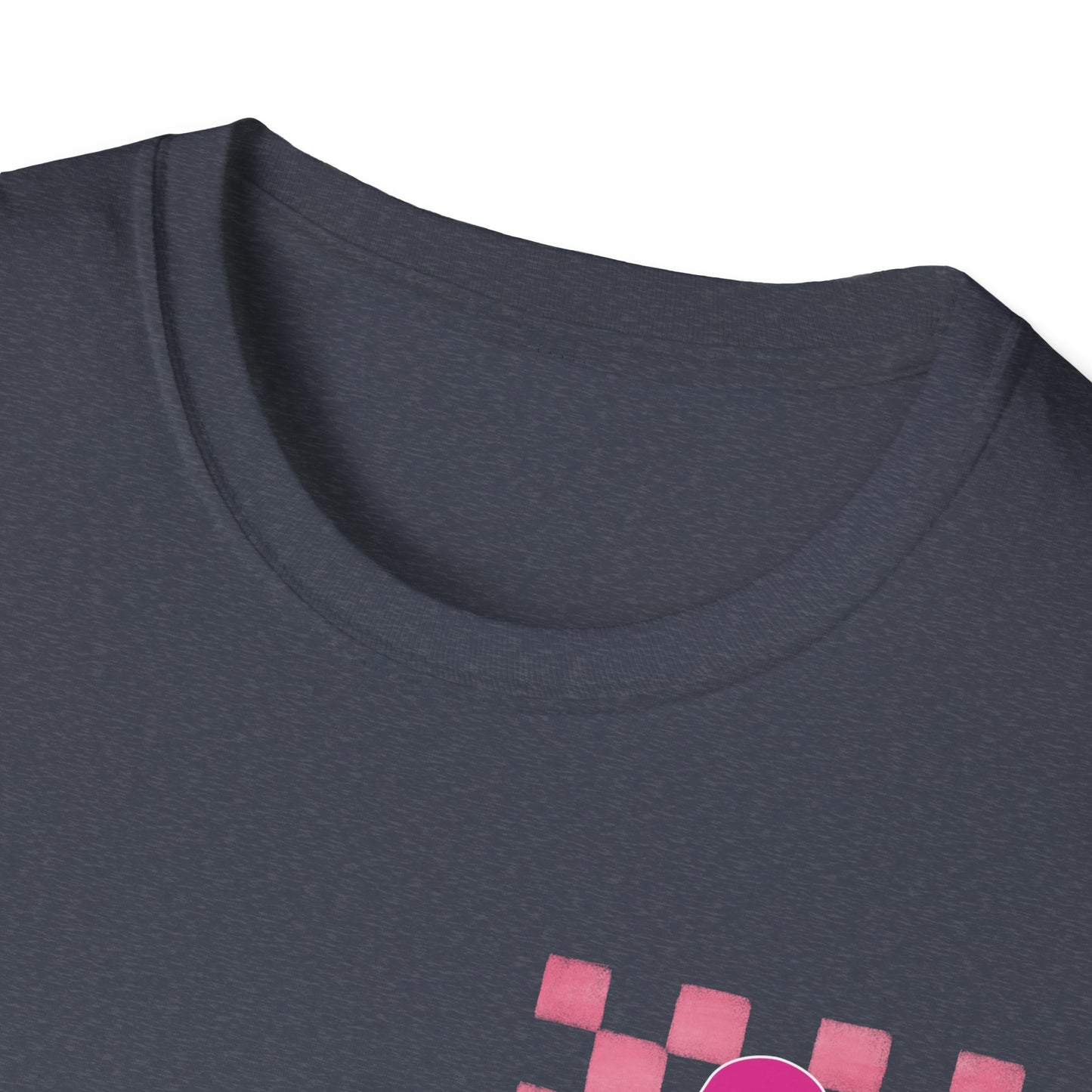 Checkered Pink Ribbon Awareness T-Shirt | Softstyle Tee