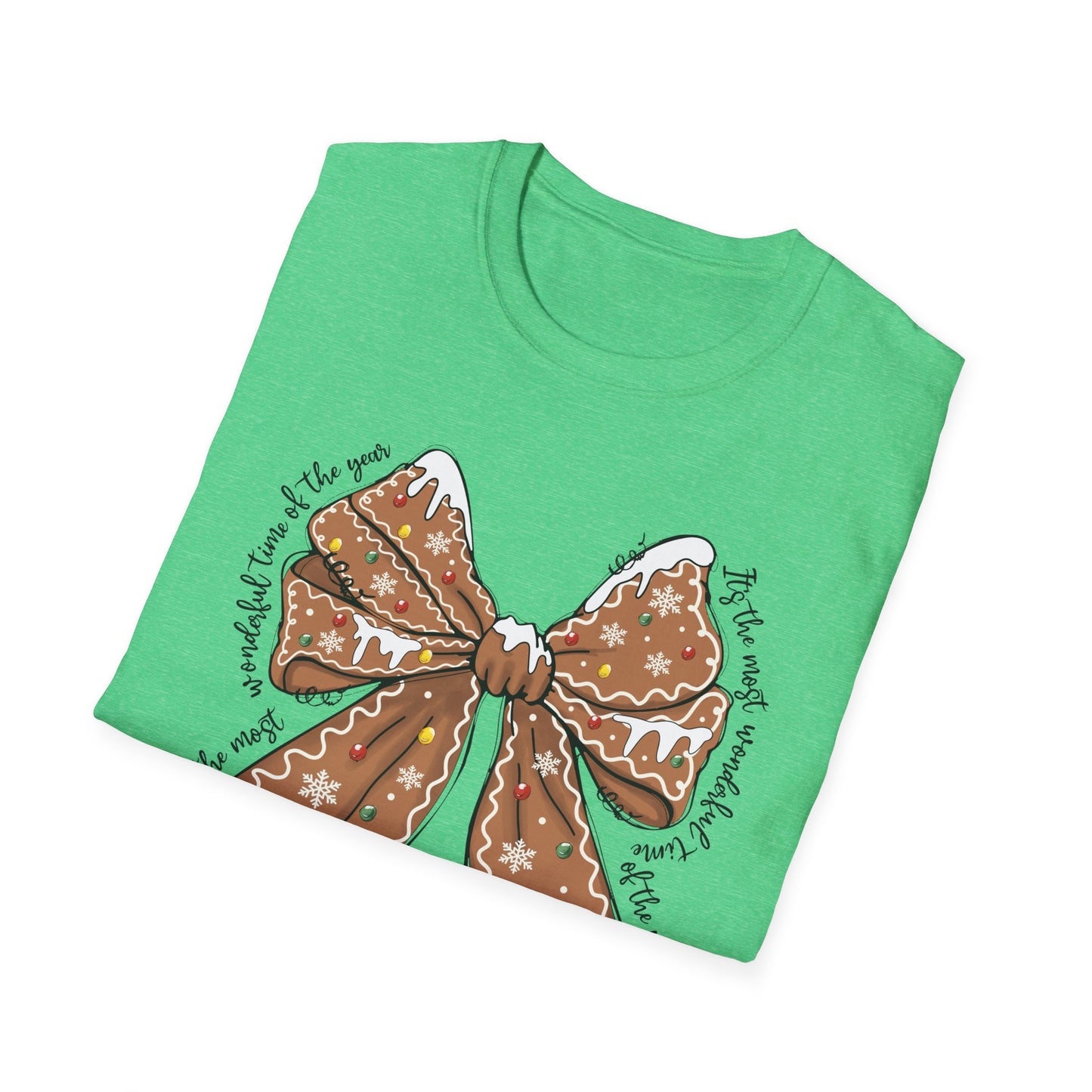 Gingerbread Bow- Christmas Unisex t-shirt