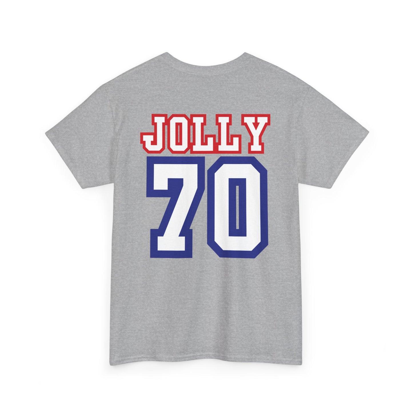 Custom- Jolly- Grandpa's Biggest Fan Unisex Heavy Cotton Tee - Patriotic Family Shirt