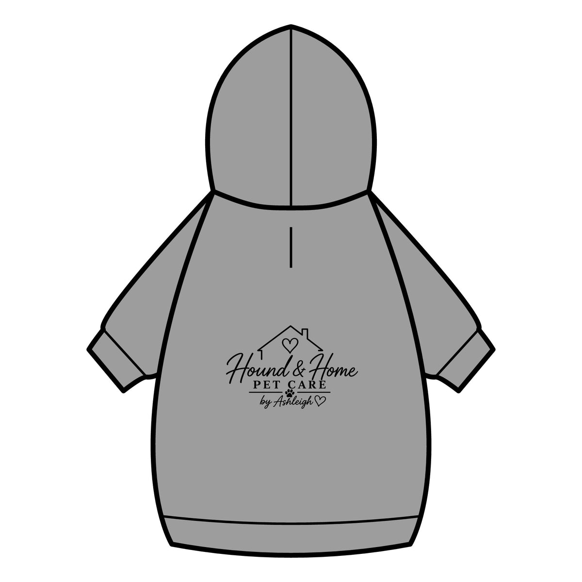 Pet Hoodie with Collar Hole — Hound & Home Logo