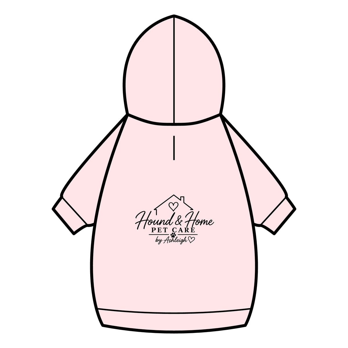 Pet Hoodie with Collar Hole — Hound & Home Logo