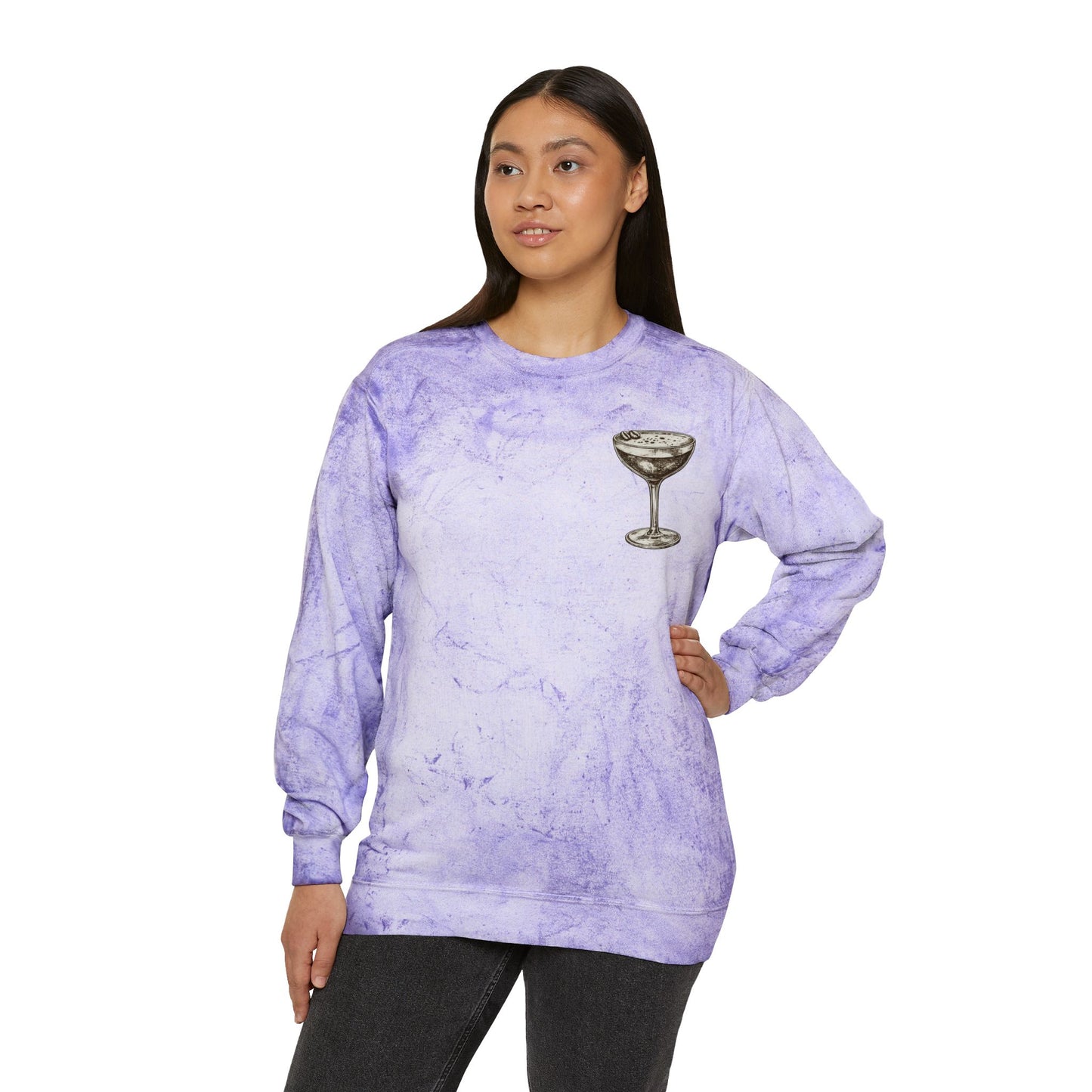 "Just a Girl Who Loves Espresso Martinis" Tie-Dye Crewneck- Summer