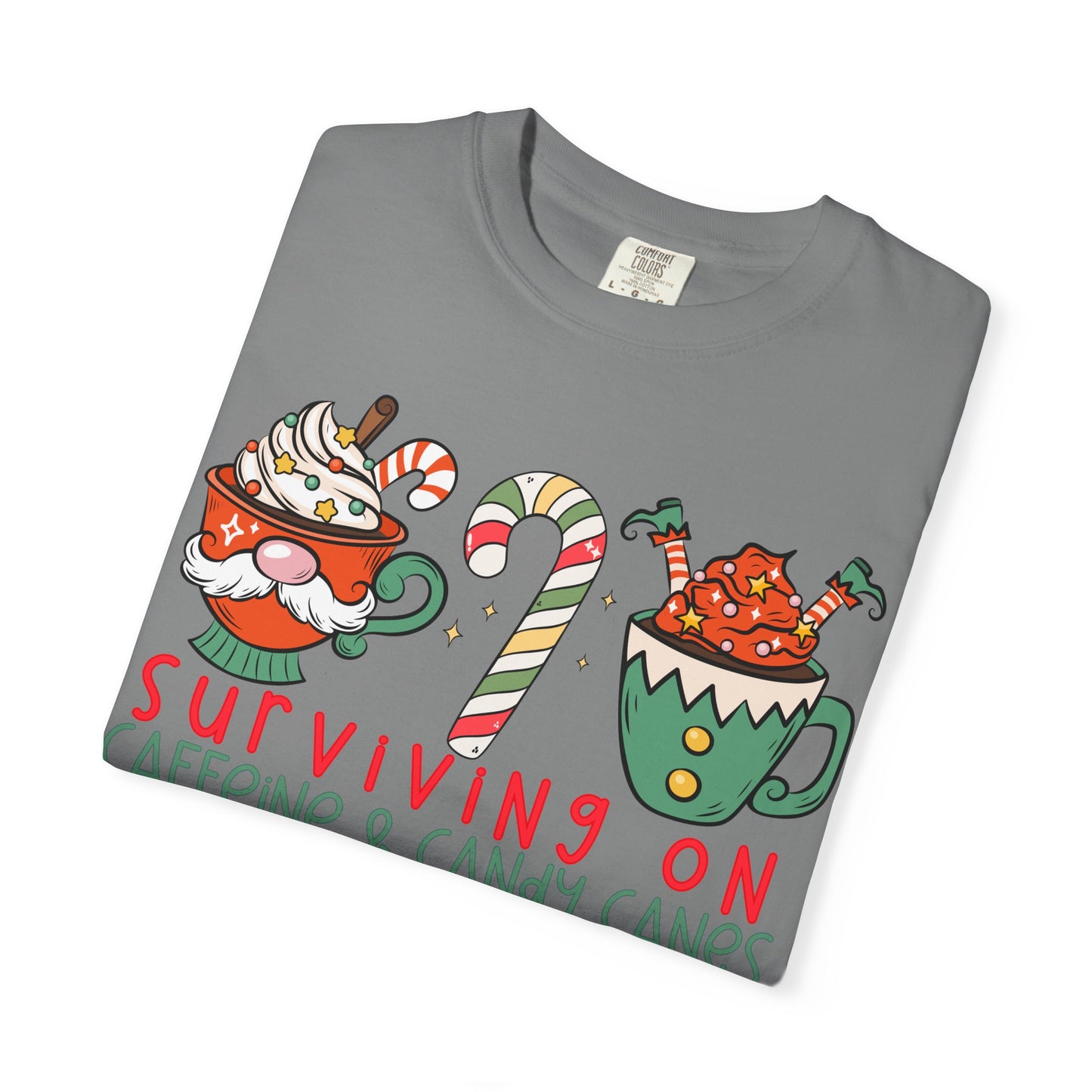 Surviving on Caffeine and Candy Canes— Christmas Tee