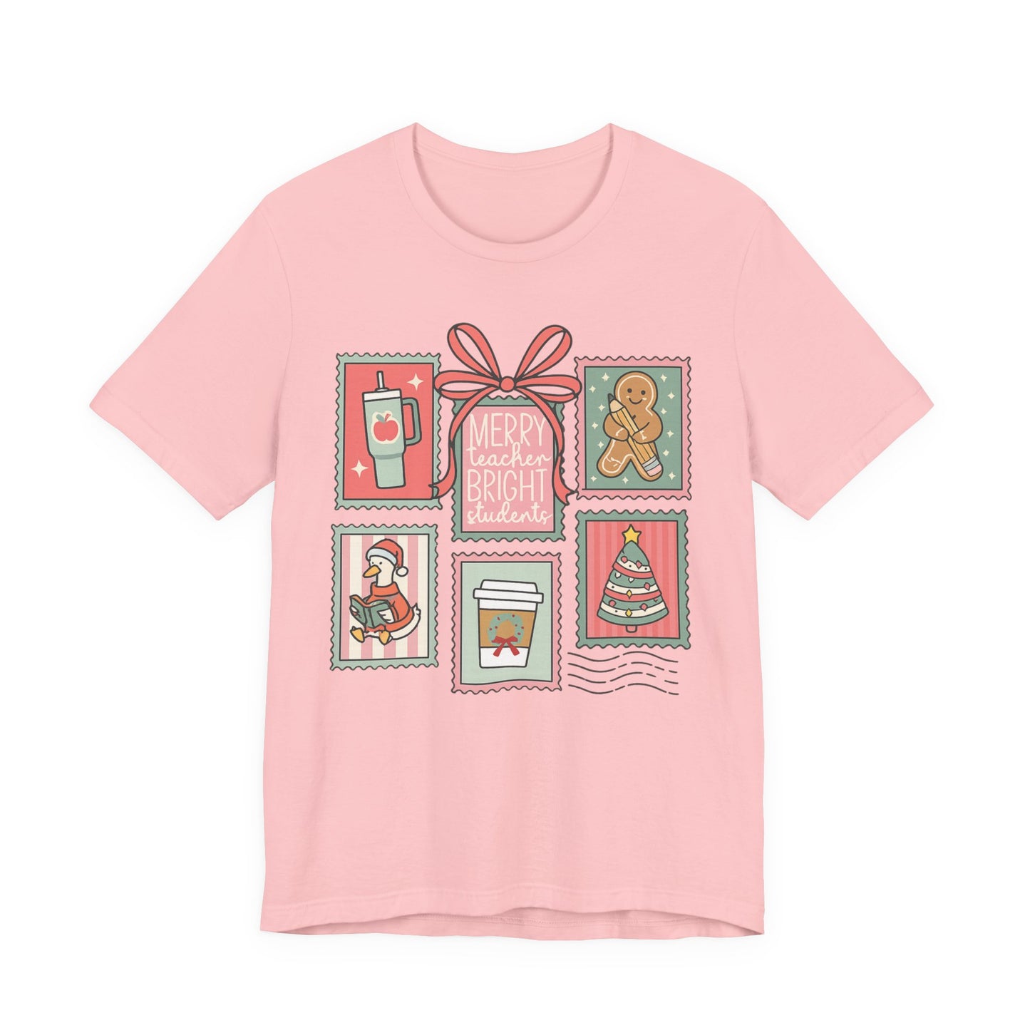 Merry Teacher, Bright Students— Christmas Unisex T‑Shirt