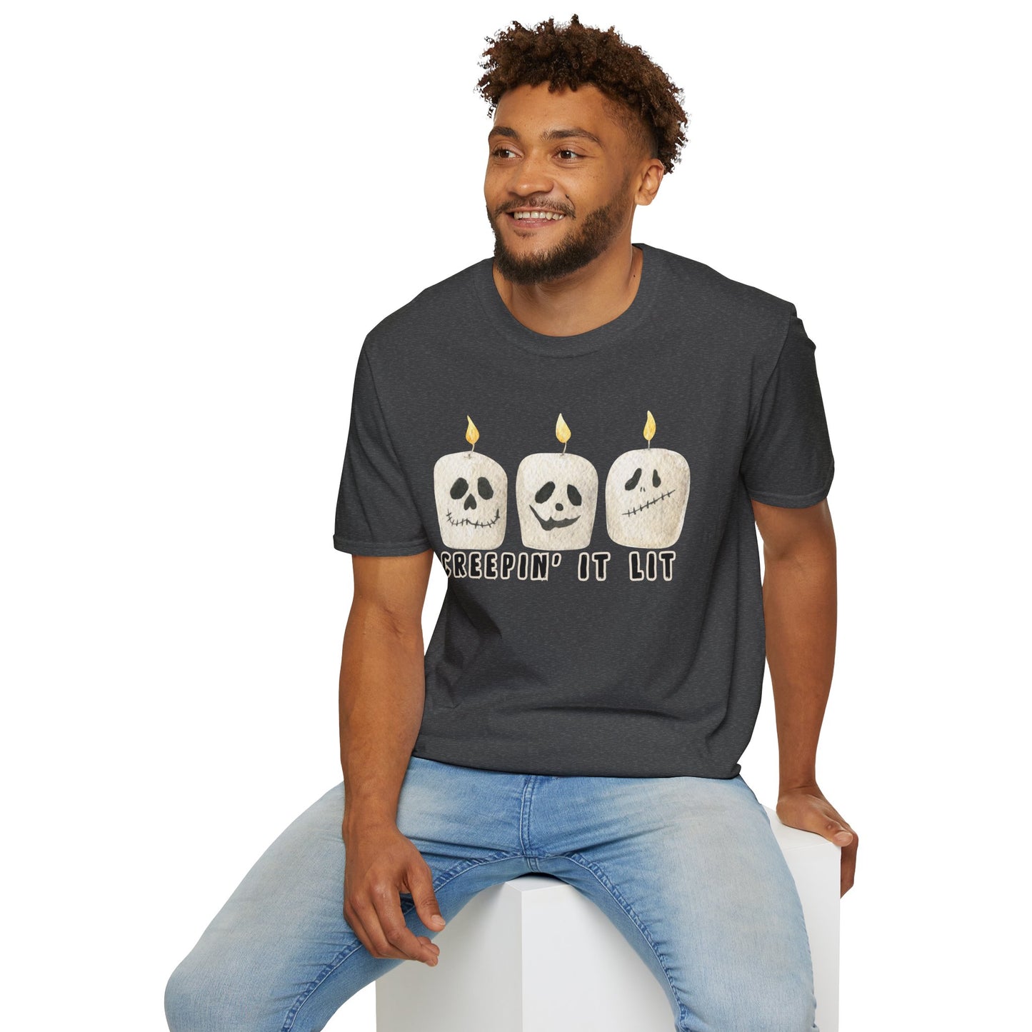 Creepin' it Lit Halloween Themed T-Shirt- Unisex Softstlye