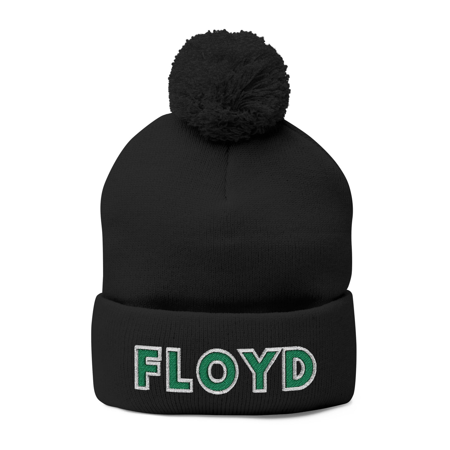 FLOYD Embroidered Pom-Pom Beanie