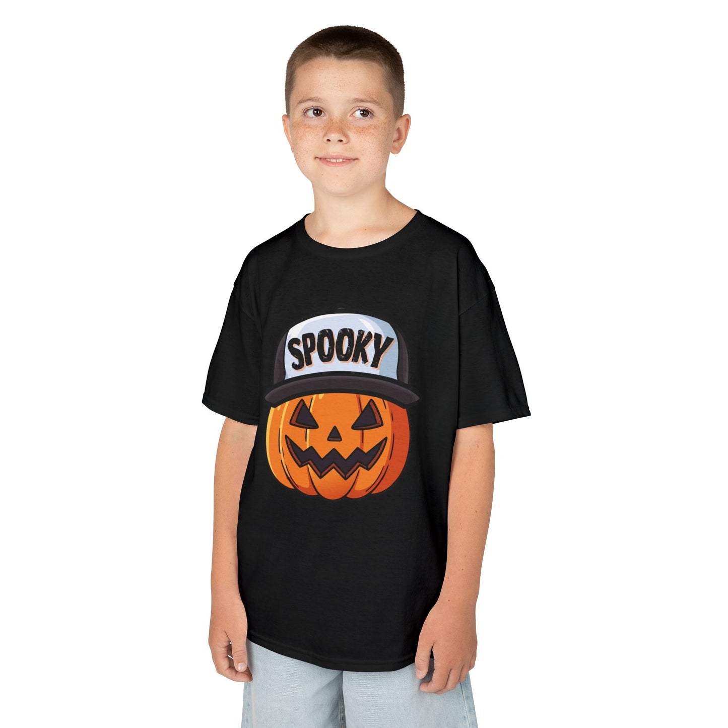 Spooky Pumpkin w/ Hat | Halloween | Kids Cotton™ Tee