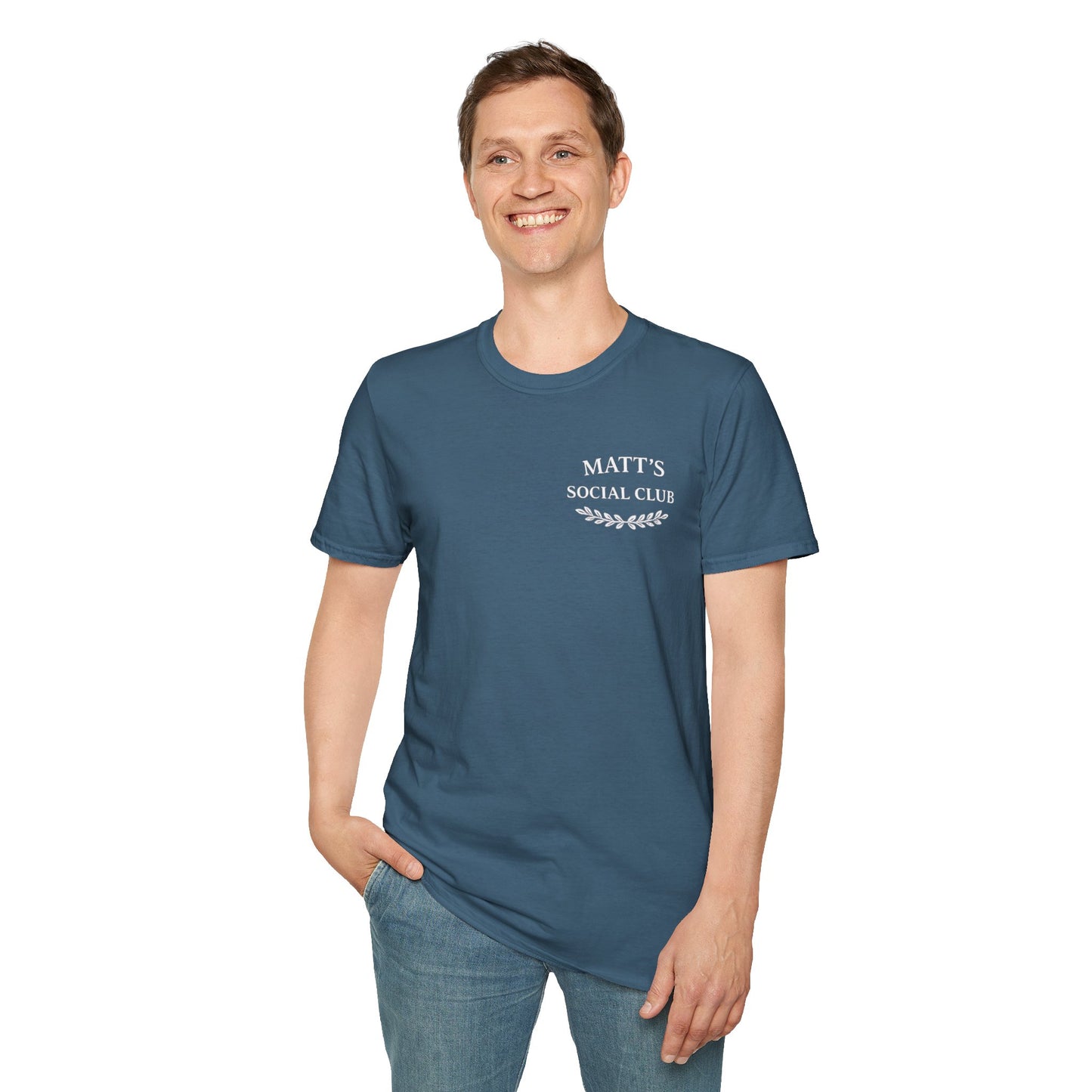 "Matt's Social Club" Soft Feel T-Shirt — Personalized