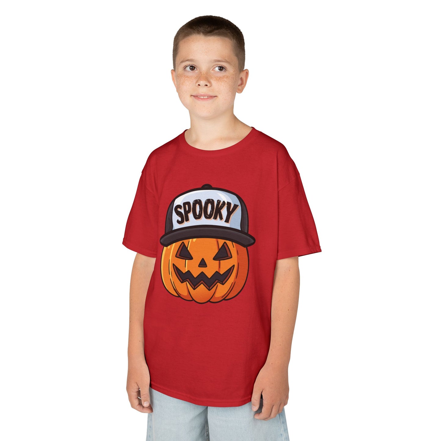 Spooky Pumpkin w/ Hat | Halloween | Kids Cotton™ Tee