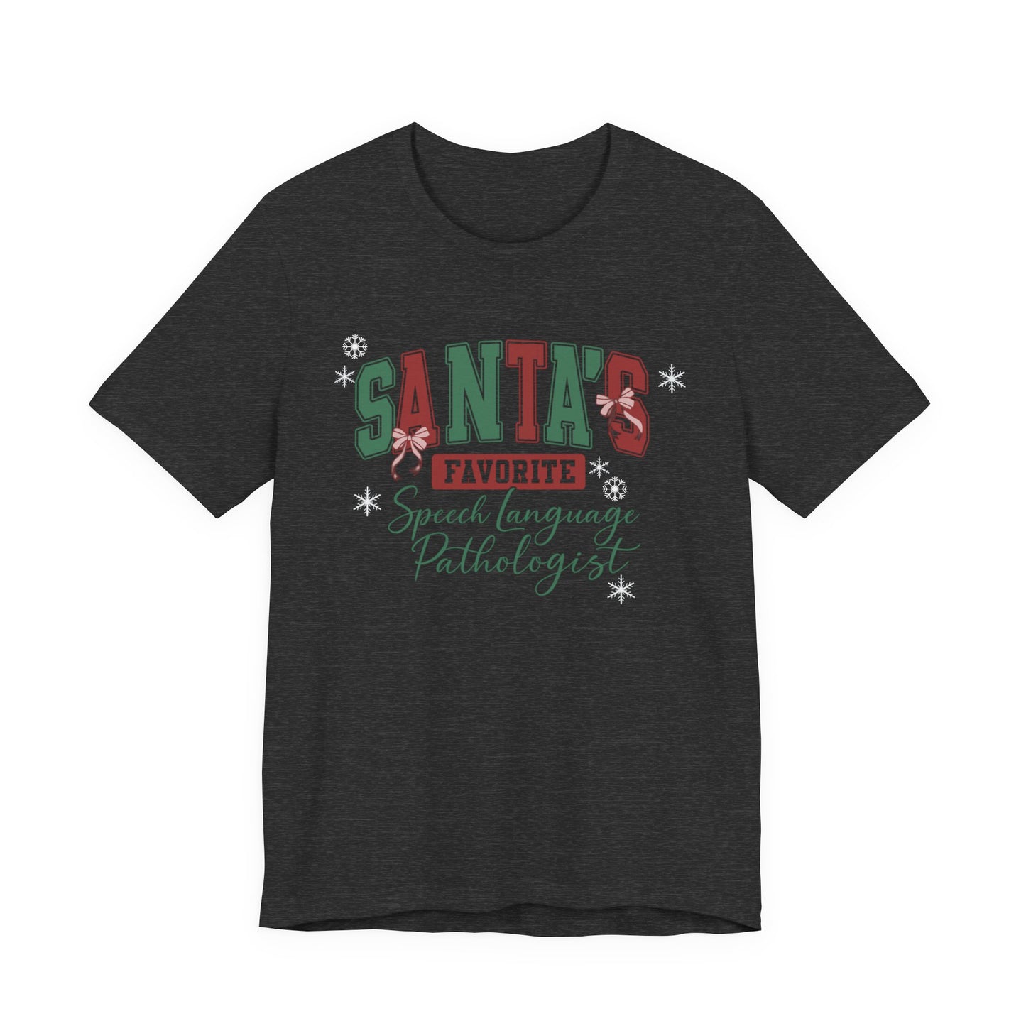 Santa's Favorite Speech Language Pathologist — Christmas Unisex T‑Shirt