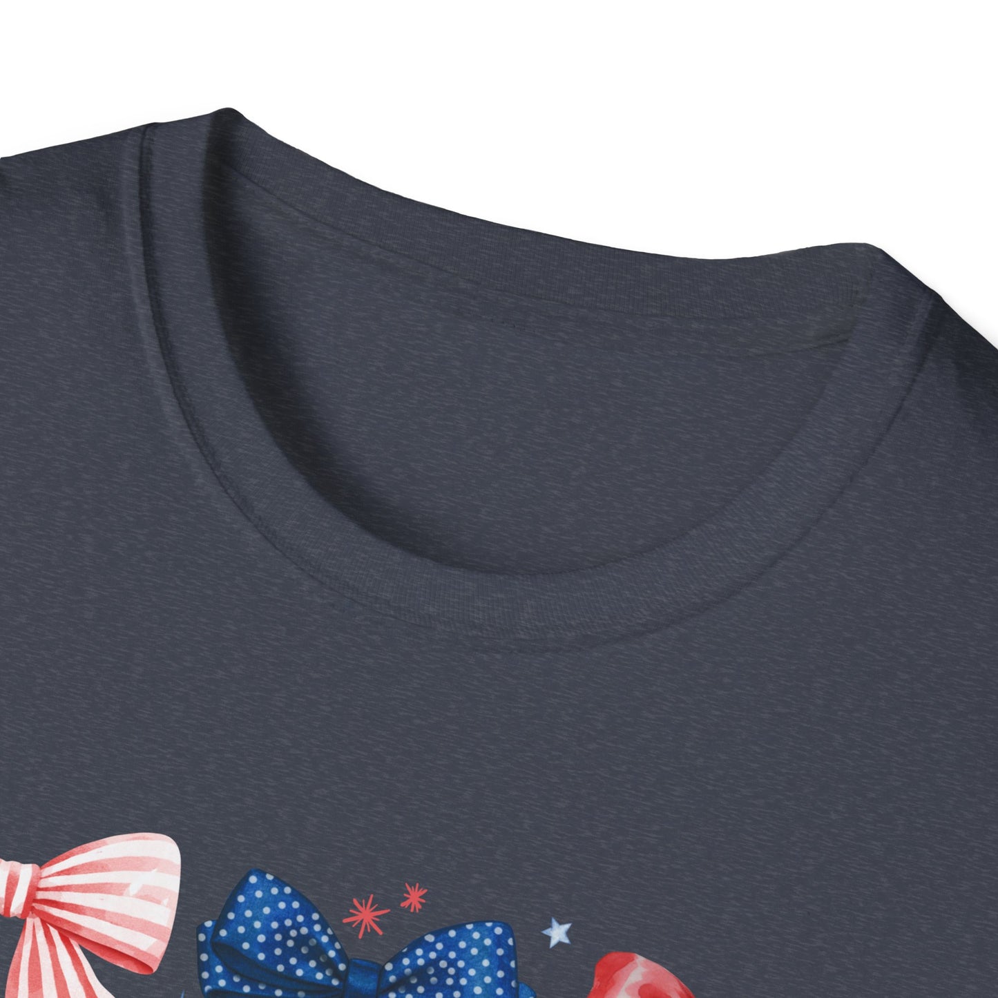 Patriotic Bow Graphic Tee for Celebrations- Holiday