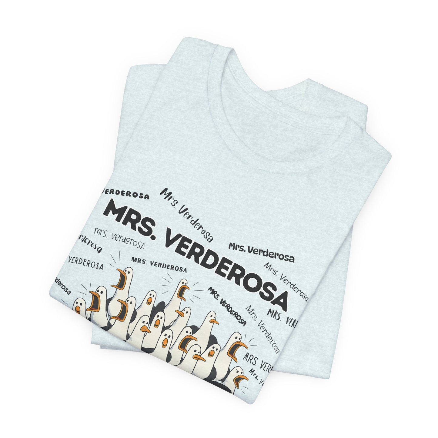 Mrs. Verderosa Penguin Choir T-Shirt — Funny Teacher Personalized Tee