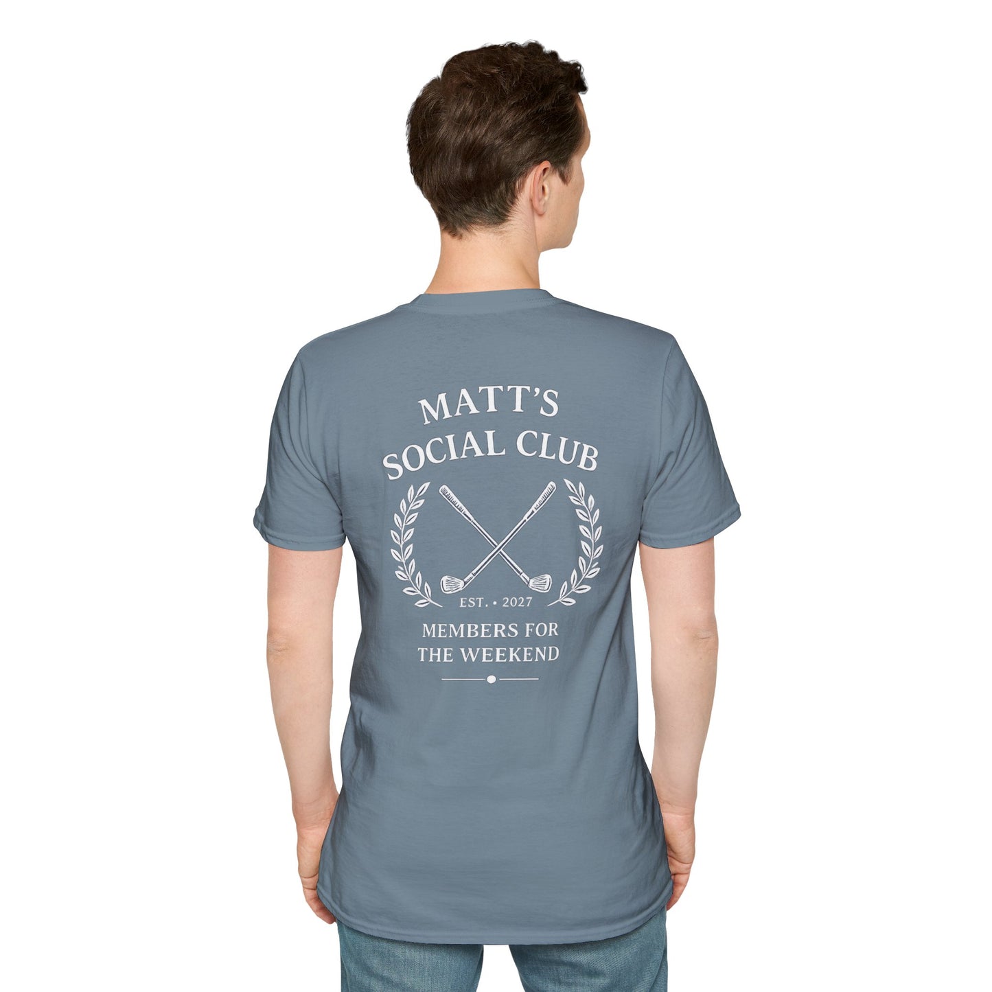 "Matt's Social Club" Soft Feel T-Shirt — Personalized