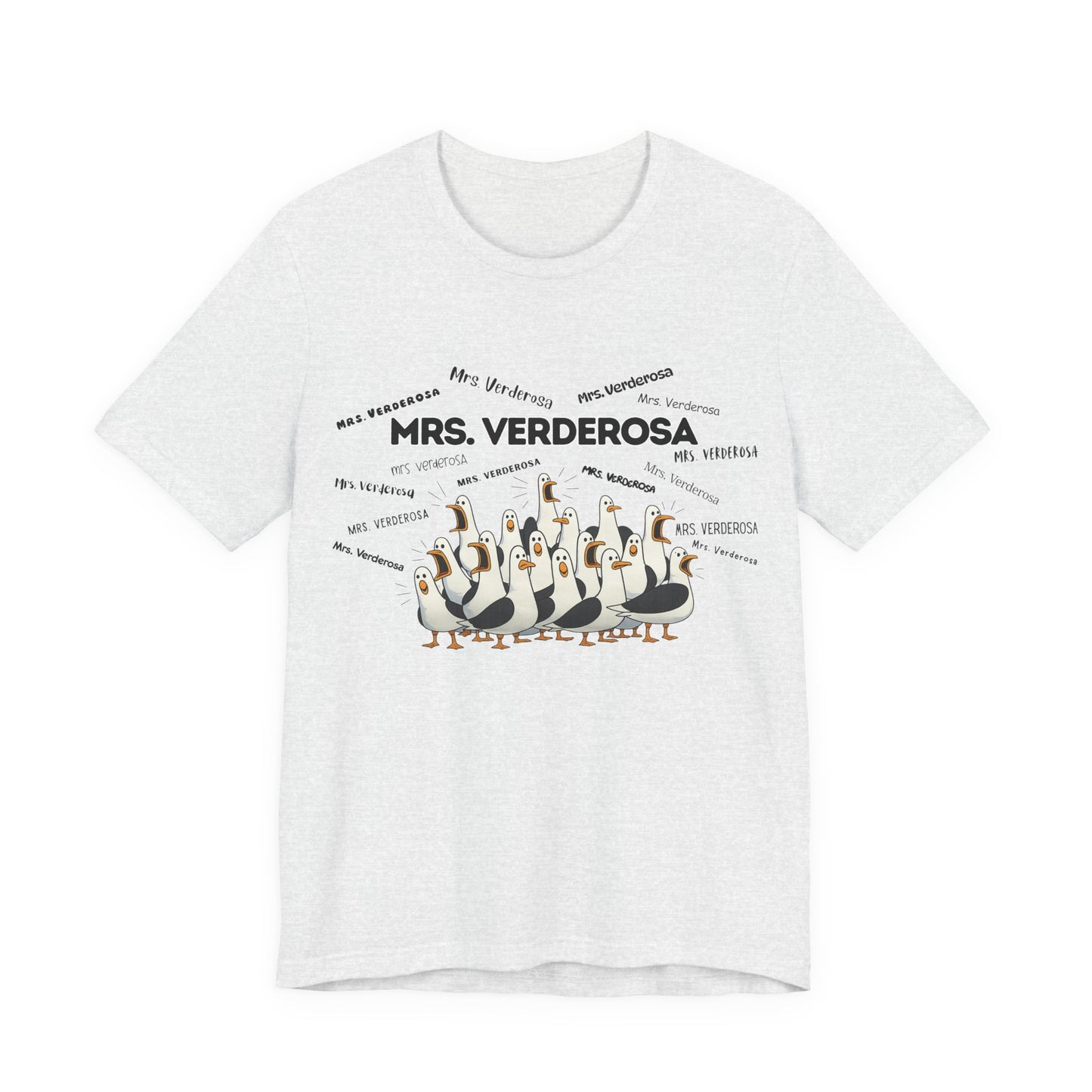 Mrs. Verderosa Penguin Choir T-Shirt — Funny Teacher Personalized Tee