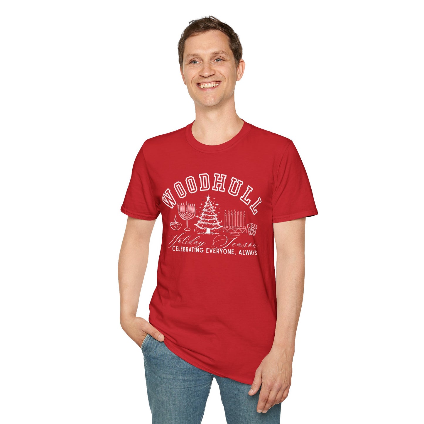 Woodhull- Celebrating Everyone, Always Holiday T-Shirt (Christmas)