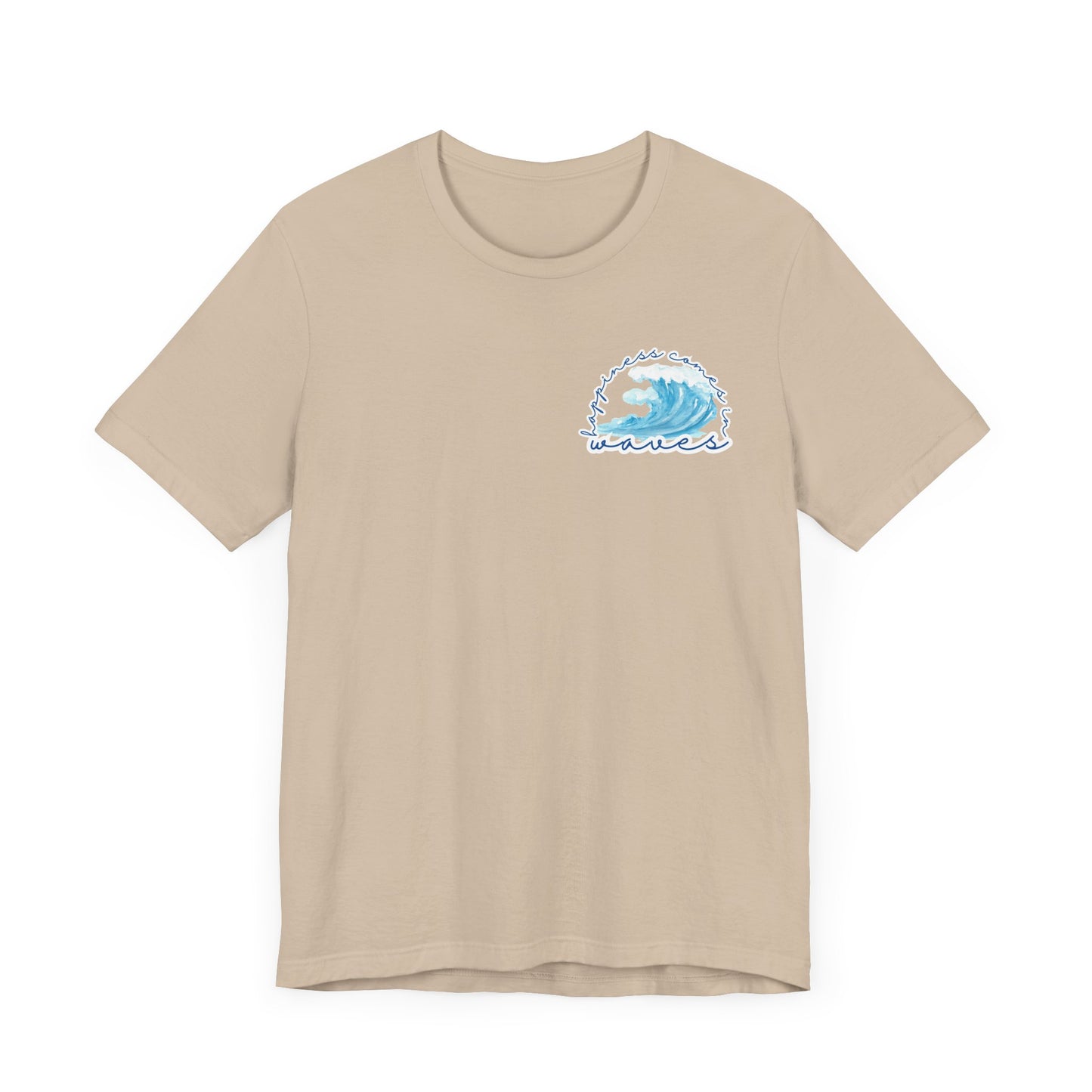 Happiness Comes in Waves -- Unisex Summer Shirt, Beachwear, Vacation Top, Summer Nights Apparel