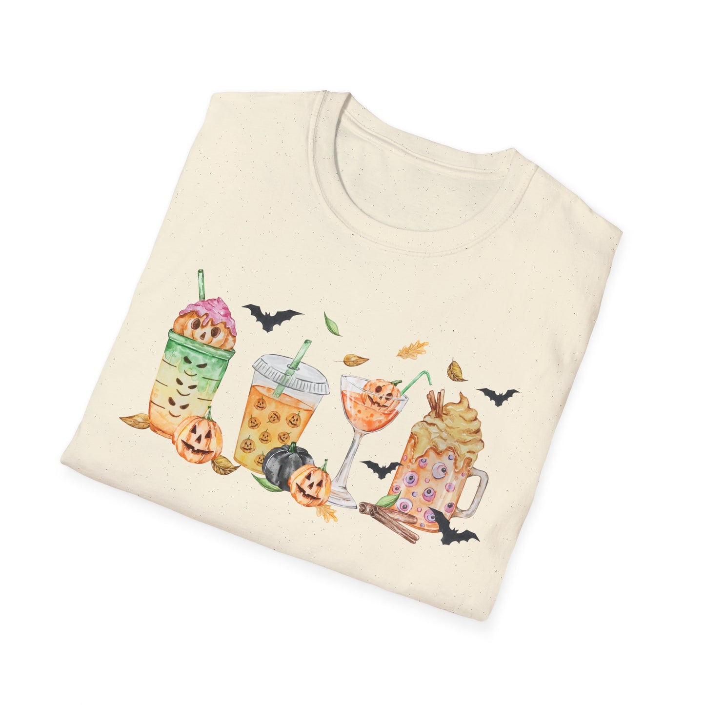 Halloween Beverage Themed T-Shirt- Unisex Softstlye