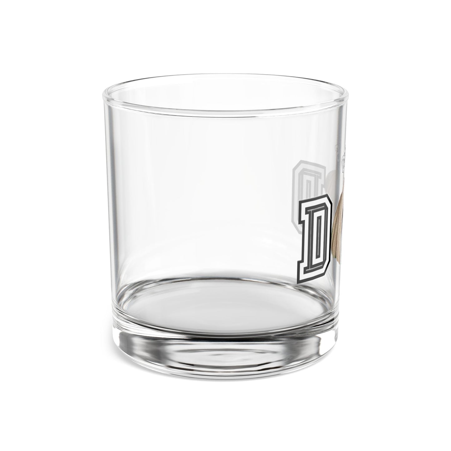 Oscar- Personalized Dog Lover's Rocks Glass, Custom Pet Illustration