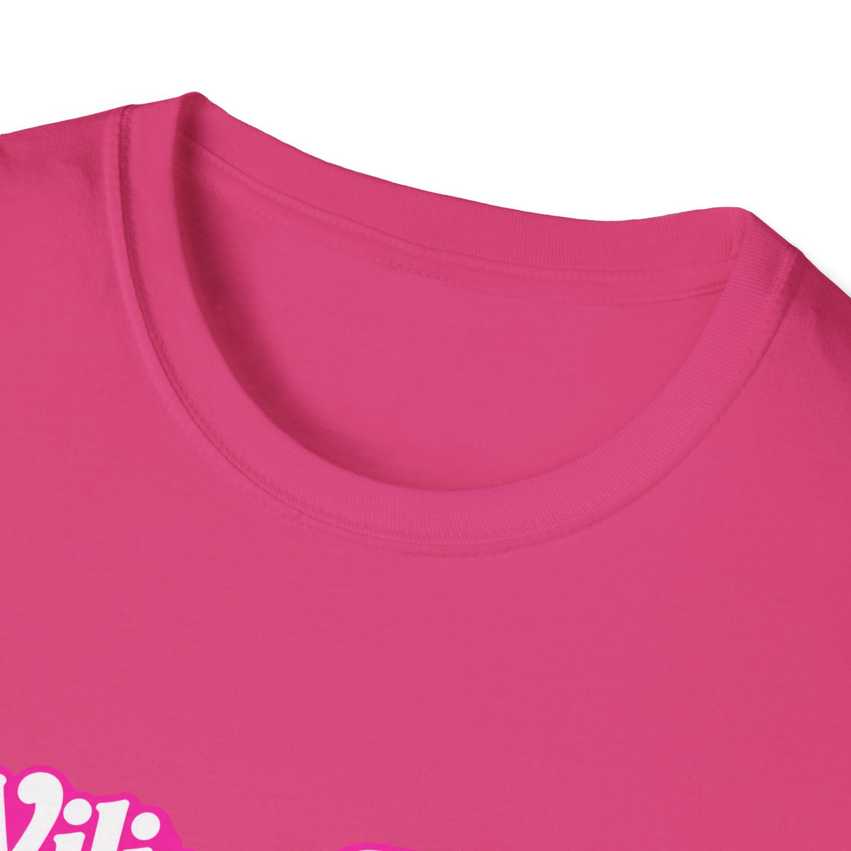 WFE Barbie (w/sparkles) -Breast Cancer Awareness Tee, Unisex Softstyle T-Shirt