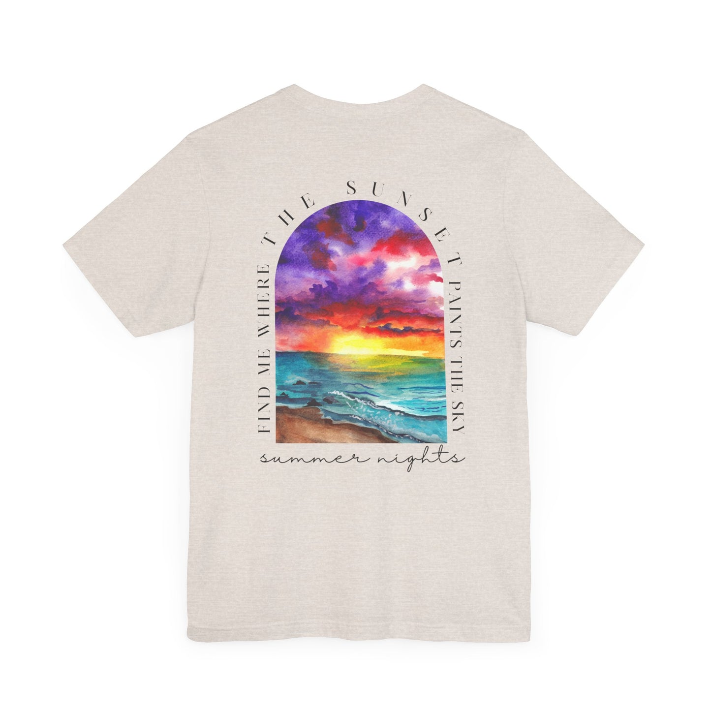 Sunset Lovers Tee, Summer Vibes T-Shirt, Unisex Graphic Tee, Beach Sunset Shirt