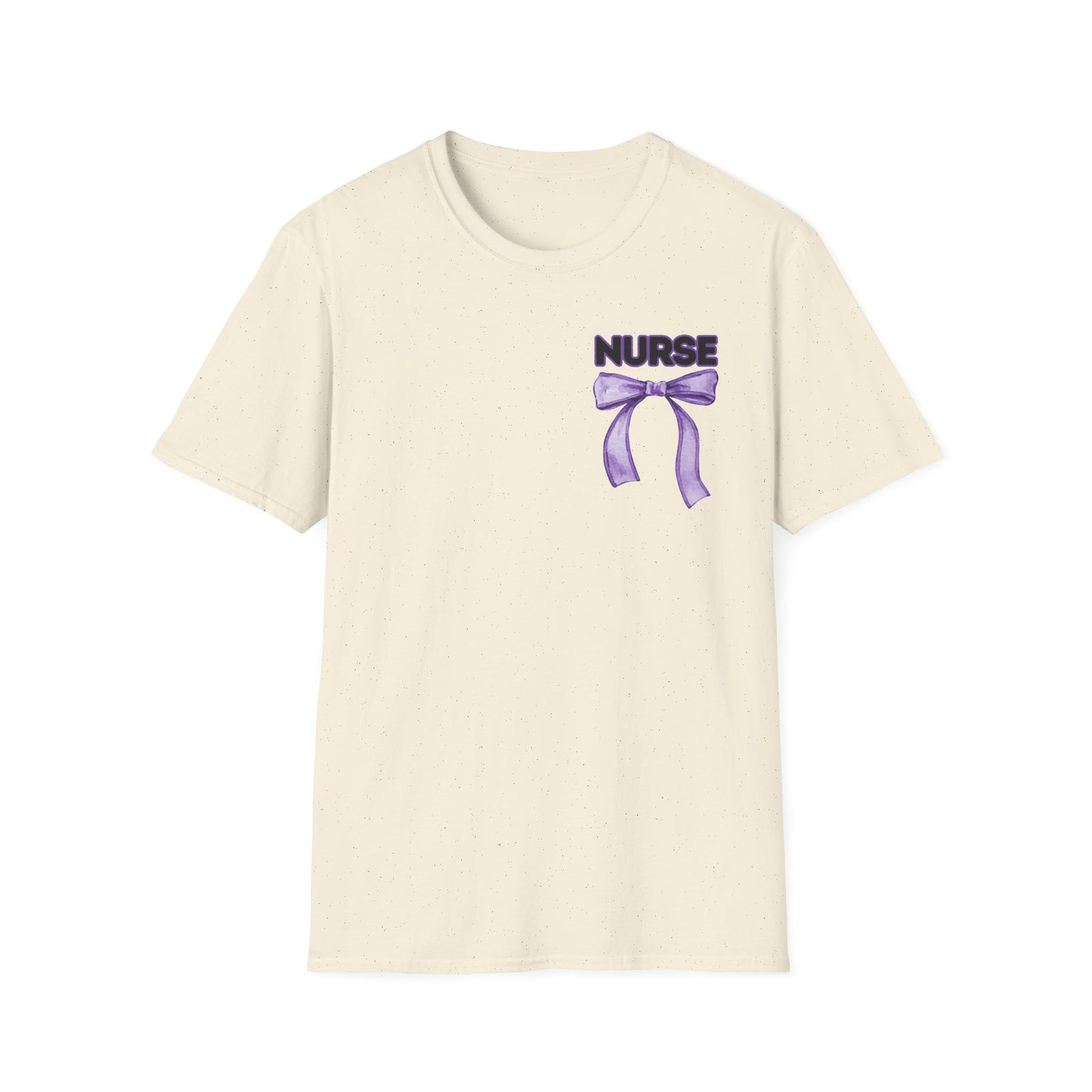 OR Nurse Softstyle T-Shirt with Bow Design- Healthcare