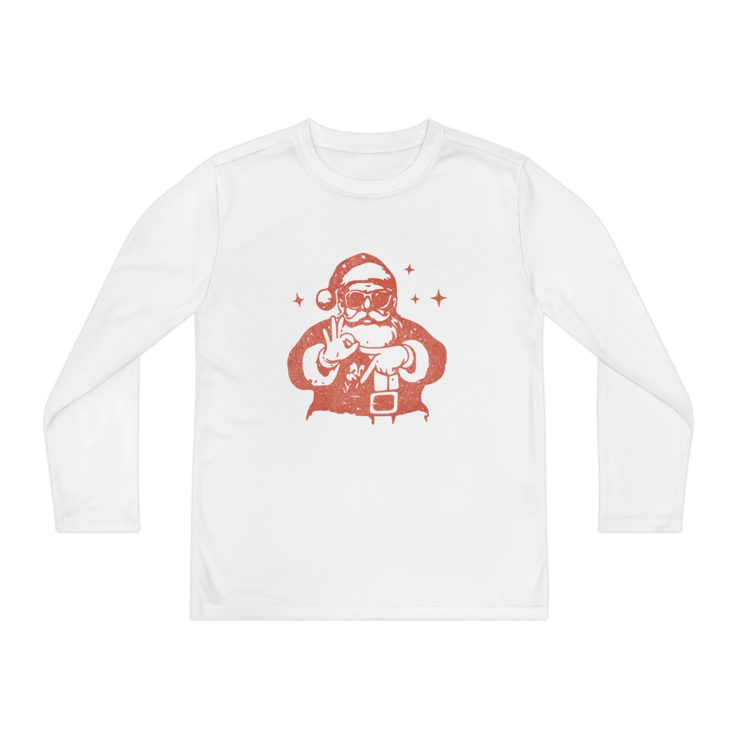 Kids Santa 6 7 Long Sleeve Tee — Retro Christmas