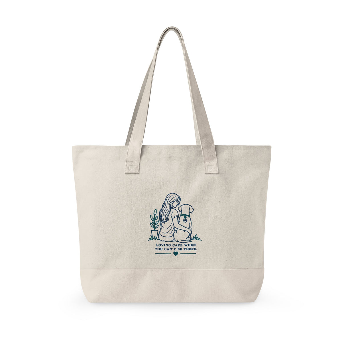"Hound & Home" Zippered Canvas Bag
