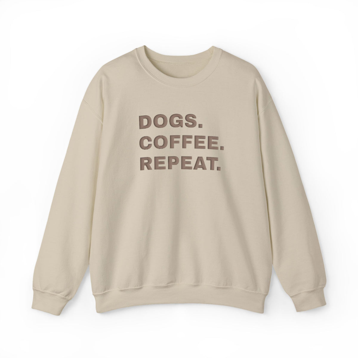 Dogs Coffee Repeat (Puff Print) Sweatshirt- Hound & Home
