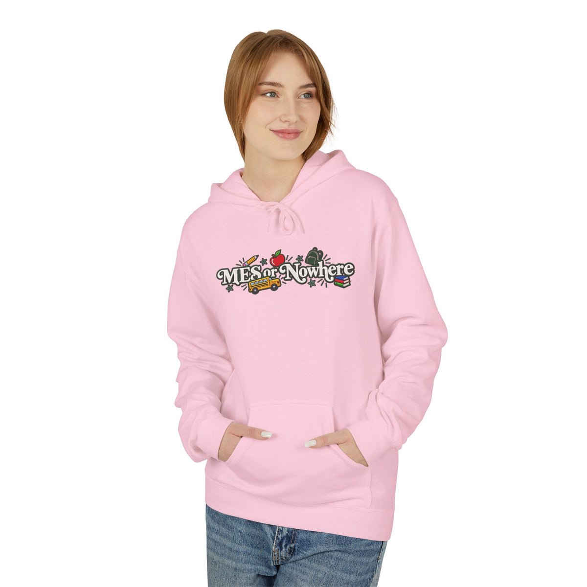 "MES or Nowhere" w/ apple- Moriches Hoodie