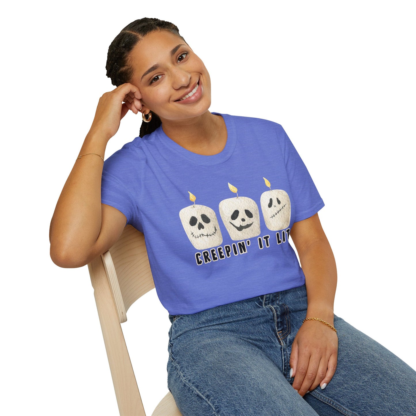 Creepin' it Lit Halloween Themed T-Shirt- Unisex Softstlye