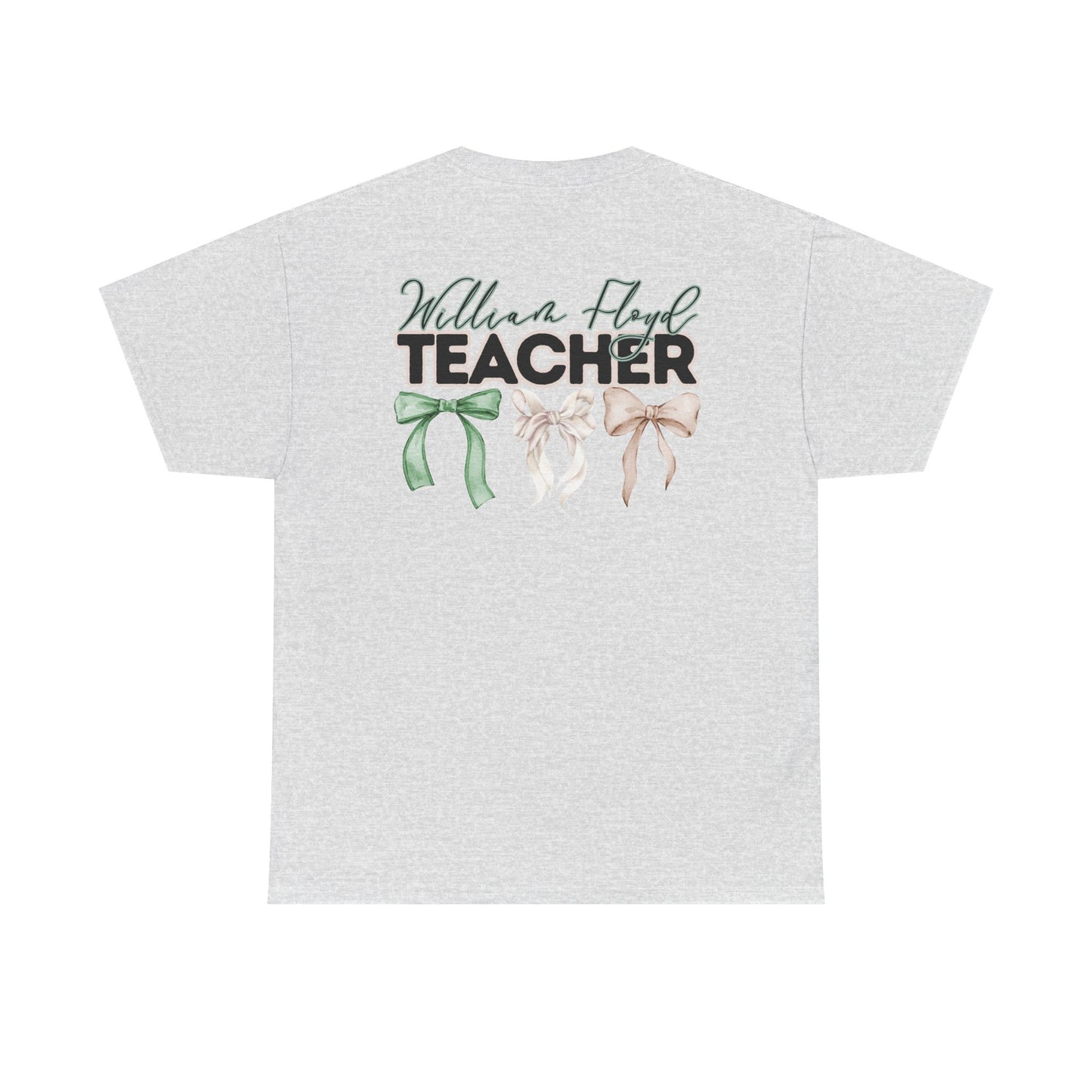 Floyd Strong Teacher and Bows- Unisex Heavy Cotton Tee with Bow Design