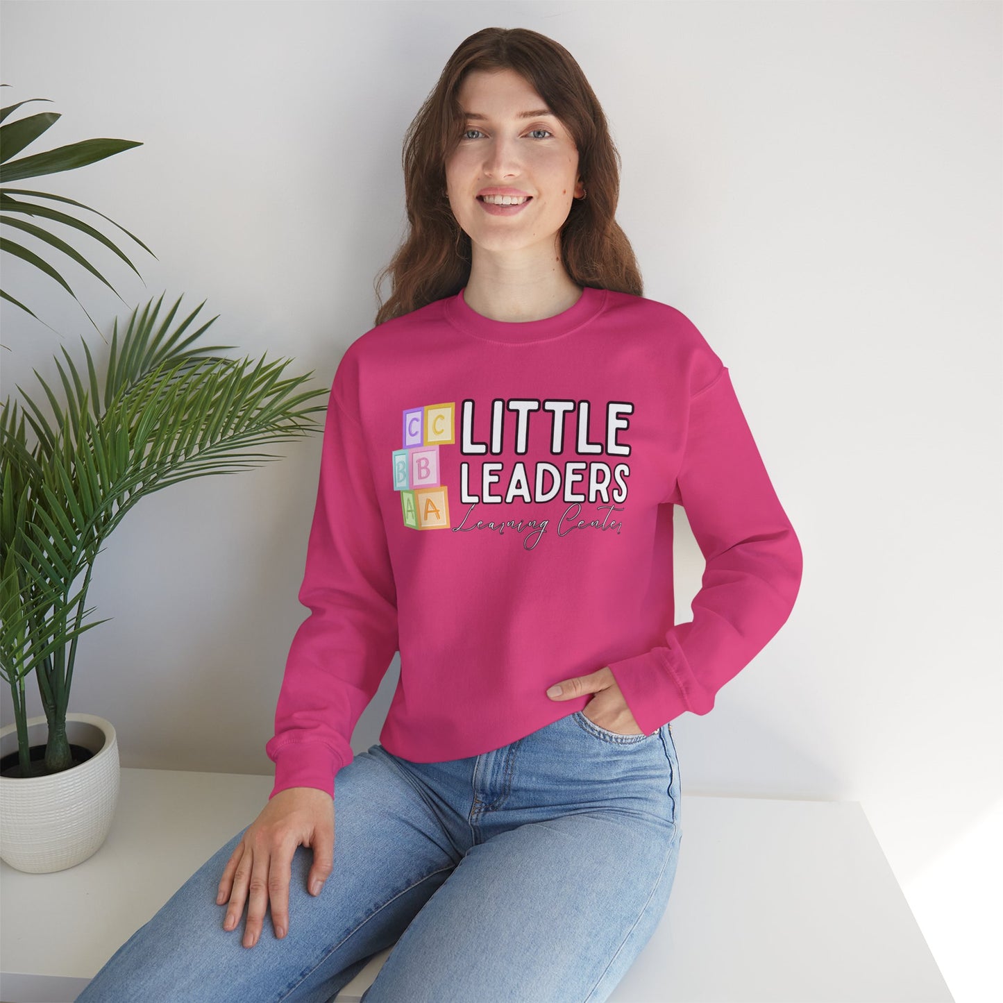 Little Leaders w/ Blocks Crewneck Unisex Sweatshirt