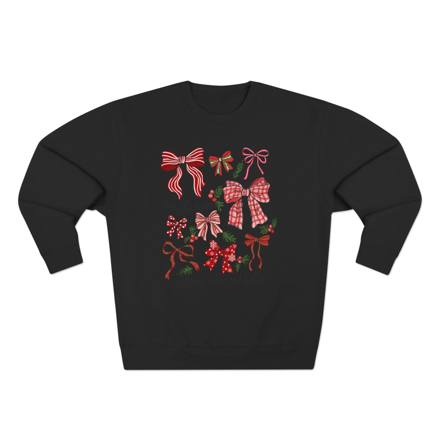 Holly Jolly Bows-Unisex Crewneck Sweatshirt- Christmas