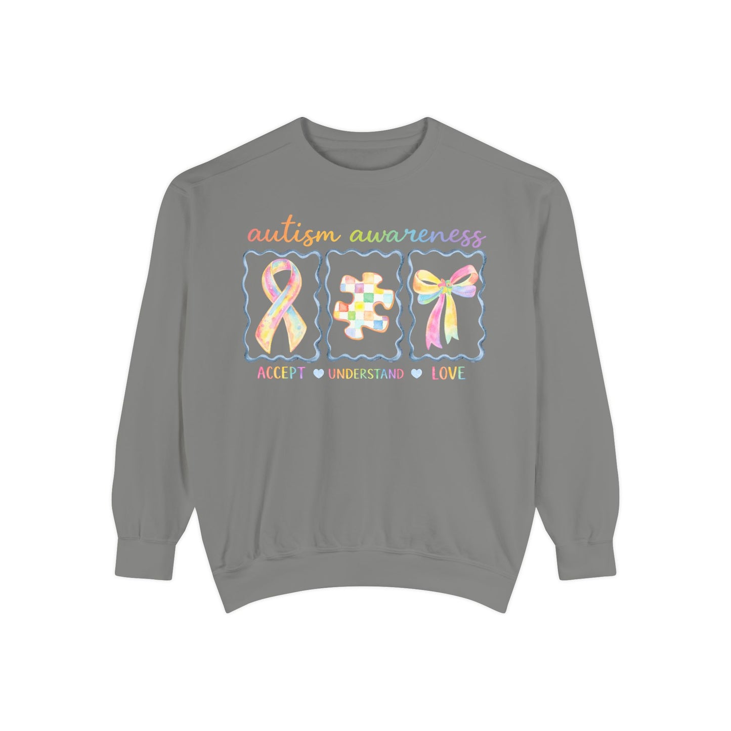 Autism Awareness Sweatshirt — "Accept Understand Love"