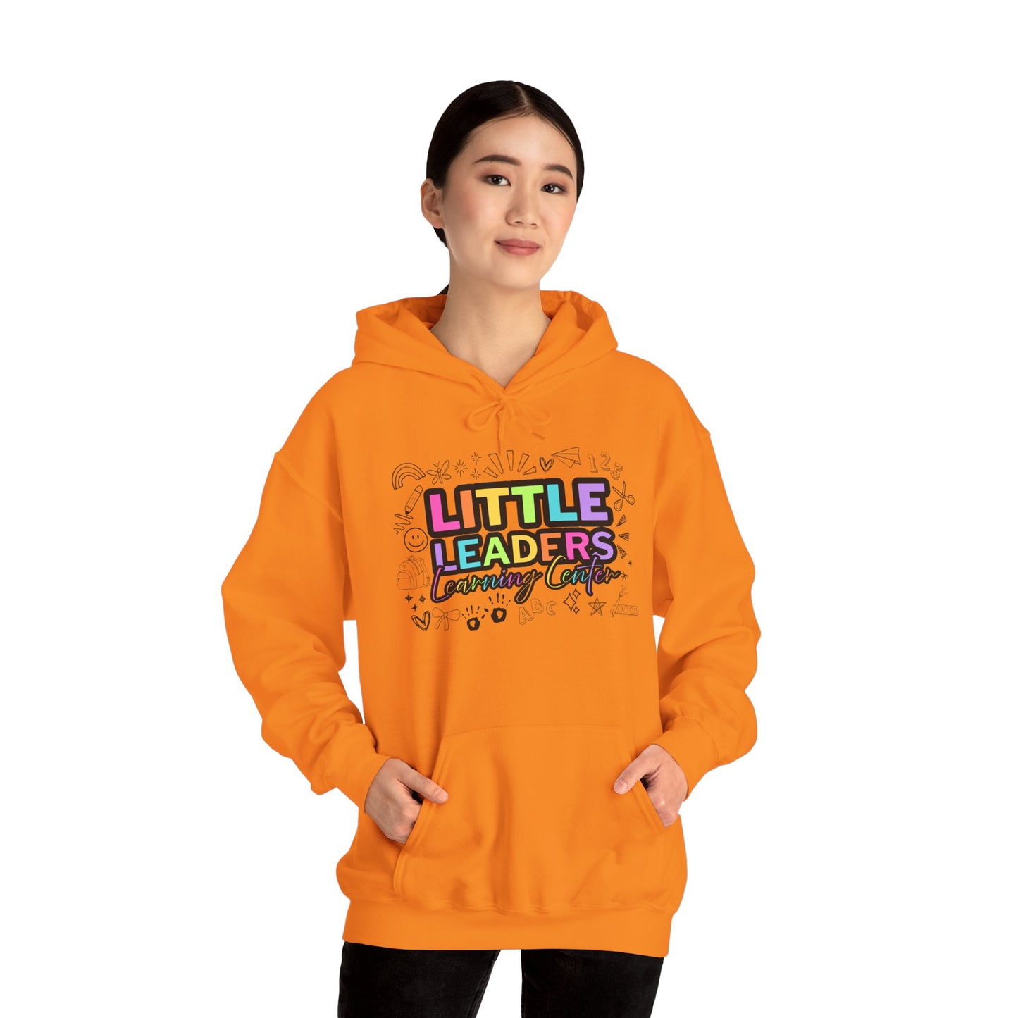 Little Leaders Doodle Design Hoodie - Cozy Unisex Sweatshirt