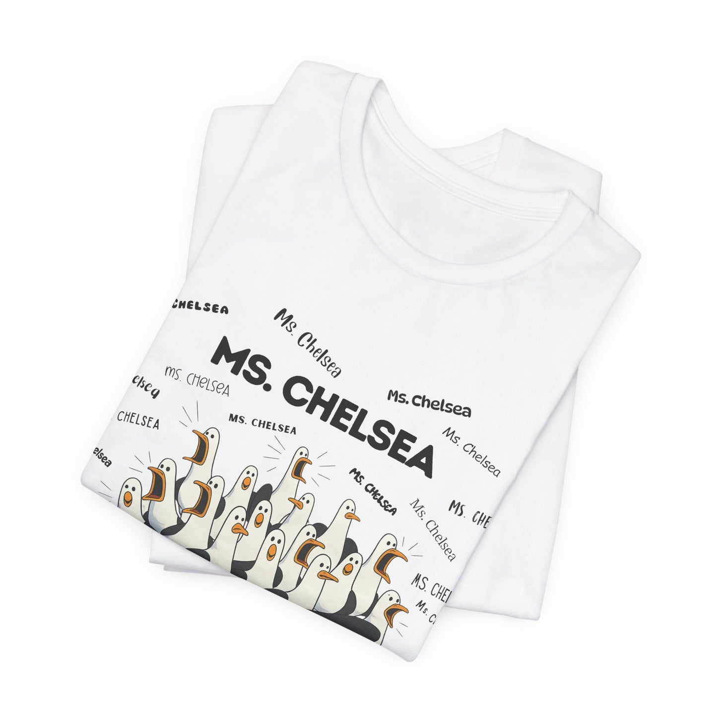 Ms. Chelsea- Penguin Choir T-Shirt — Funny Teacher Personalized Tee