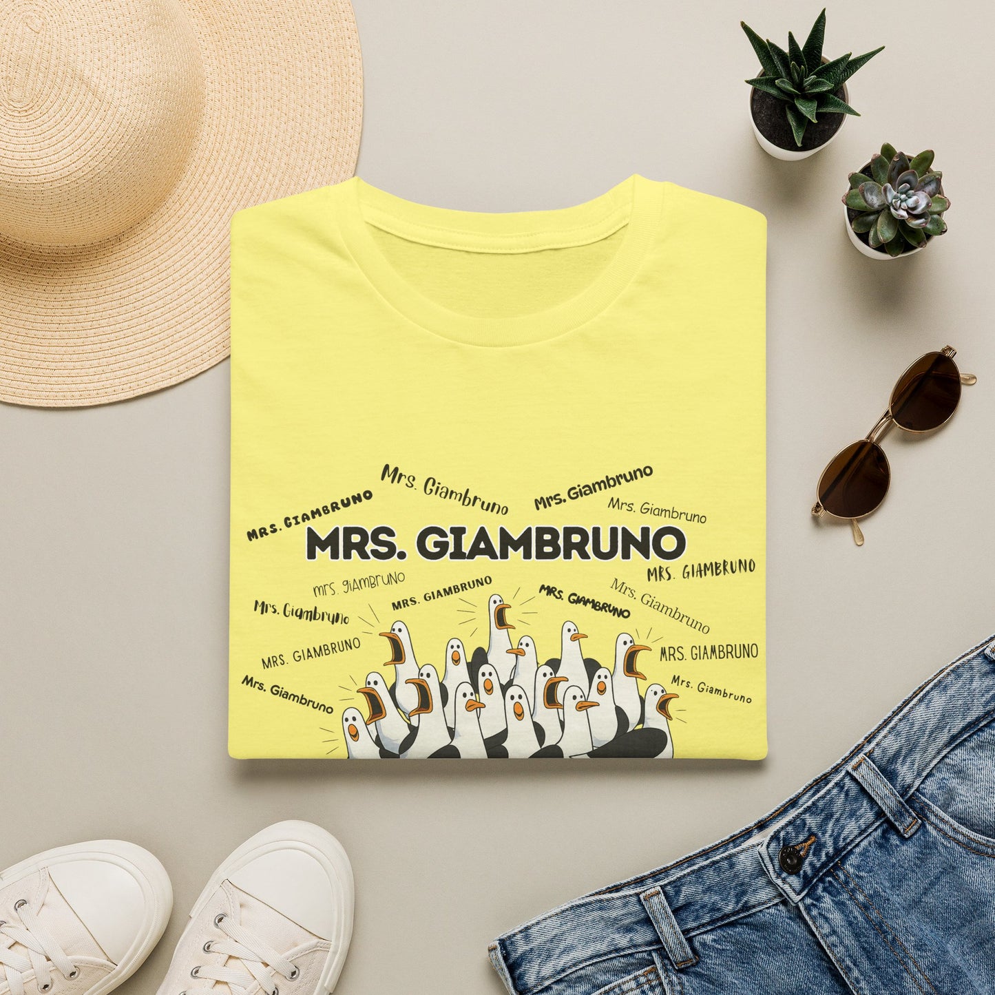 Mrs. Giambruo- Seagull Crew Graphic T-Shirt — Personalized