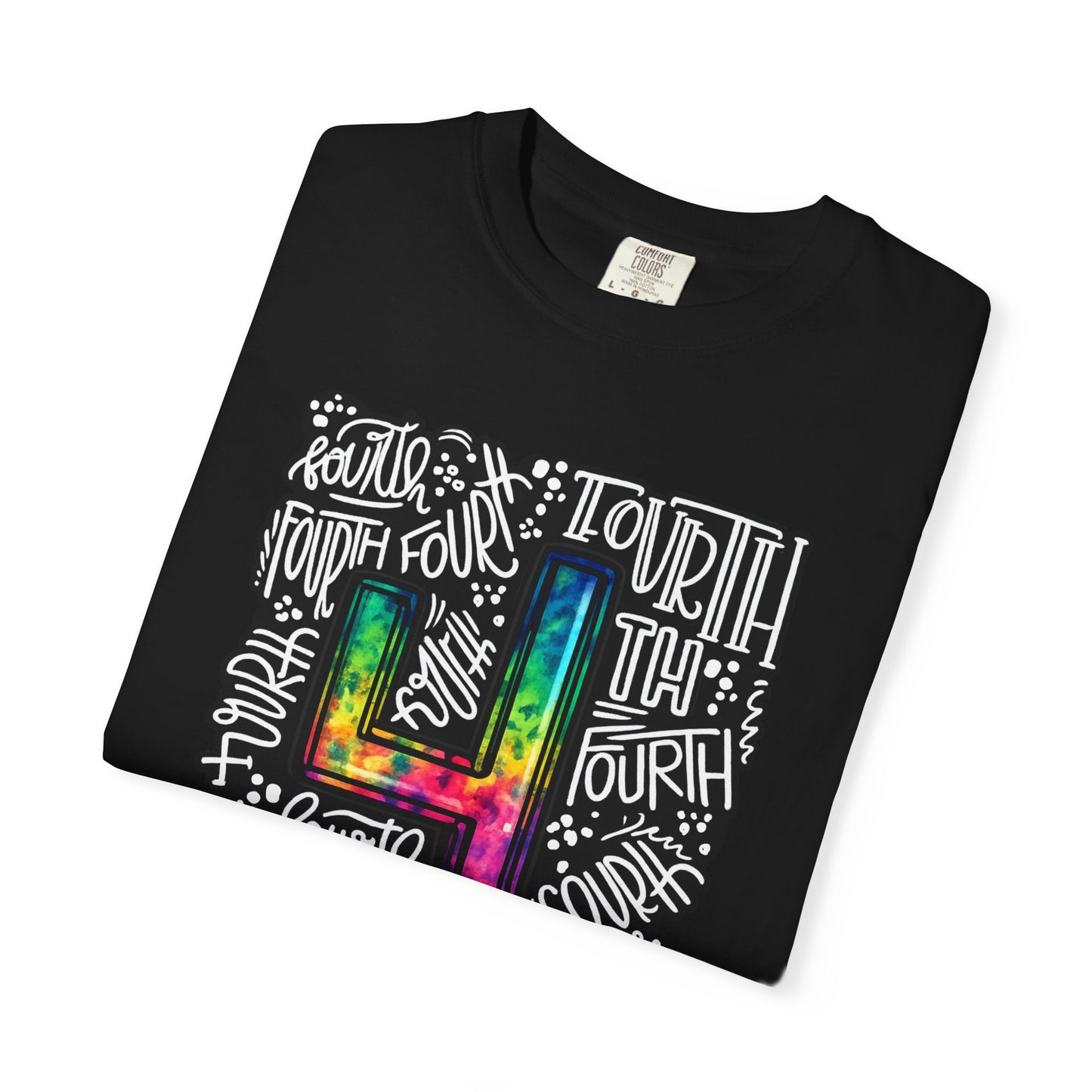 Short- 4th Grade Colorful Tie-Dye School T-Shirt- Personalized
