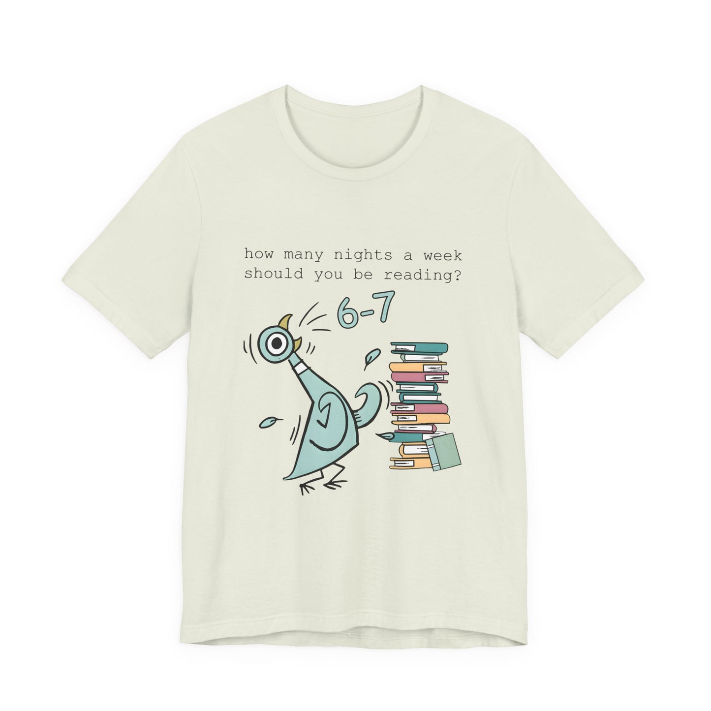 Pigeon Reading- 6 7 — Teacher Unisex T‑Shirt